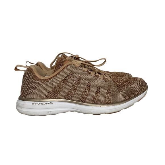 Bandier Shoes - Bandier Knit Tan Techloom Pro Sneakers Size 8.5